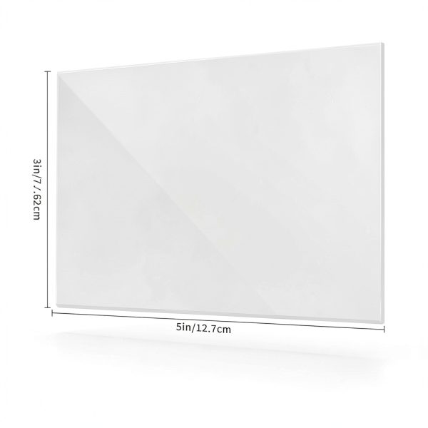 Lesnlok Acrylic Sheet 3x5 Clear Square 1/8" Numbers Pack of 6-1