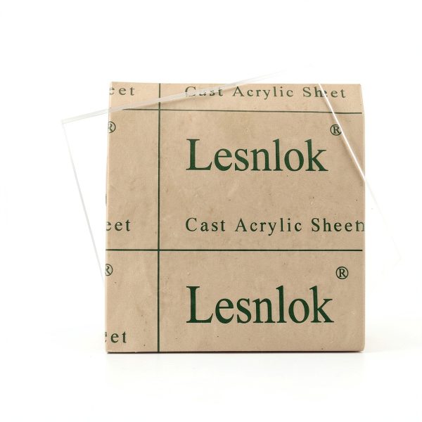 Lesnlok Acrylic Sheet 3x5 Clear Square 1/8" Numbers Pack of 6-2