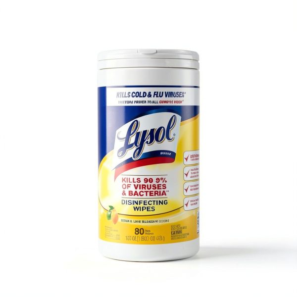 Lysol Disinfectant Wipes Lemon and Lime Blossom 80 Count Pack of 3-5