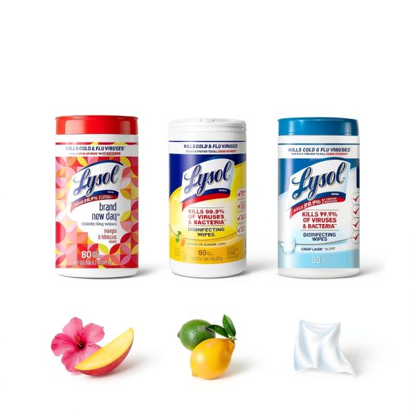 Lysol Disinfectant Wipes Lemon and Lime Blossom 80 Count Pack of 3-7