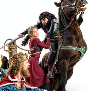 Graphic Myths and Legends: Arthurian Folk Tales Illustrated Kids Book-0