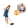 Handy Broom, Indoor/Outdoor Brooms, Duty Kitchen Broom, for Home Garage Kitchen Office Courtyard Lobby Patio Lawn Concrete (2, Orange)-6