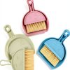 3PCS Mini Broom and Dustpan Set for Home, Car, Kitchen, Table, Kids - Durable Plastic Bristles, Handheld, Hangable, 3 Colors-7