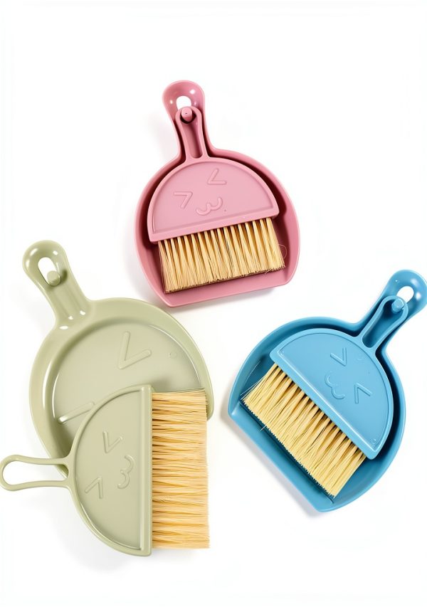 3PCS Mini Broom and Dustpan Set for Home, Car, Kitchen, Table, Kids - Durable Plastic Bristles, Handheld, Hangable, 3 Colors-7