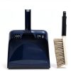 Casabella Wayclean Handheld Angled, Medium, Grey Dustpan and Brush Set, Green and Taupe-4