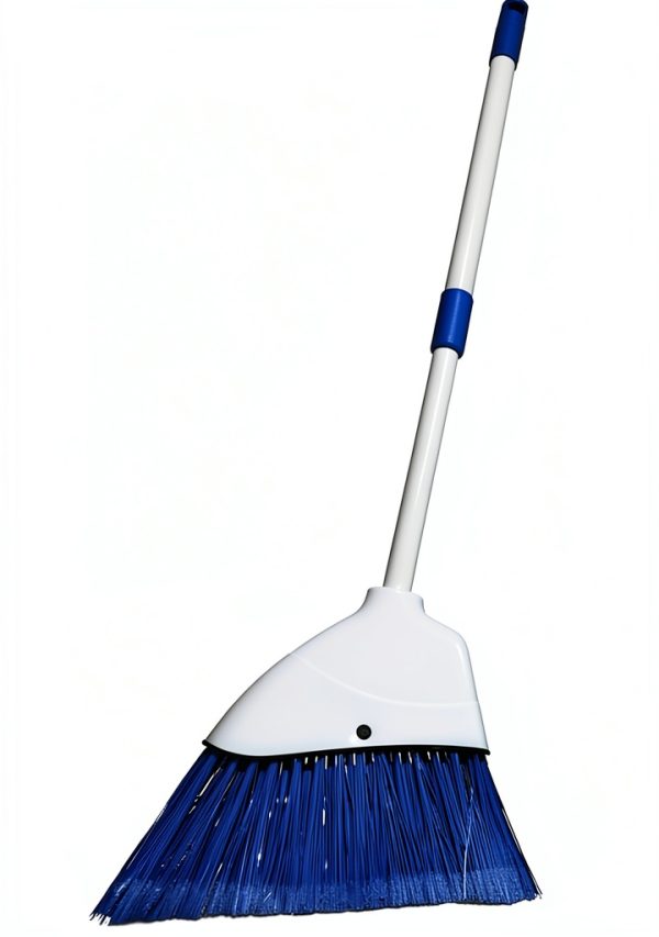 Small Broom BSMstone Hand Broom with Telescopic Metal Handle White-0