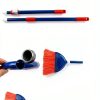 Small Broom BSMstone Hand Broom with Telescopic Metal Handle White-6