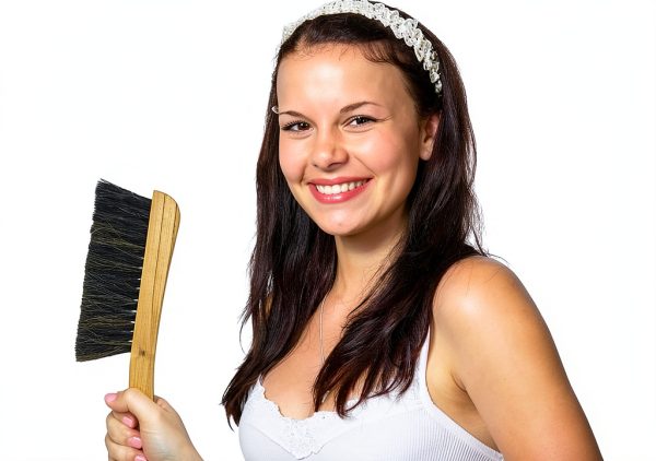 Counter Brush Superwash Hand Broom 13in Wood Handle Horsehair Bristles-3