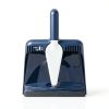 Casabella Wayclean Handheld Angled, Medium, Grey Dustpan and Brush Set, Green and Taupe-1