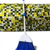 Small Broom BSMstone Hand Broom with Telescopic Metal Handle White-4