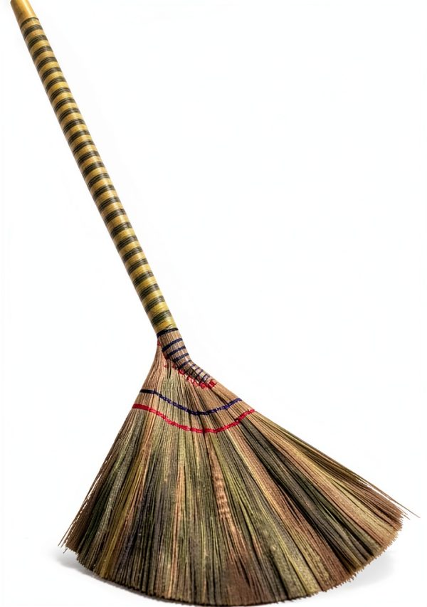 Vietnamese Soft Straw Broom, 40" Long Handle by T TABAKH for Hard-2